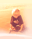 Image of child playing on beach